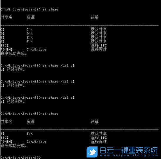 Windows,關(guān)閉磁盤默認(rèn)共享,磁盤默認(rèn)共享步驟
