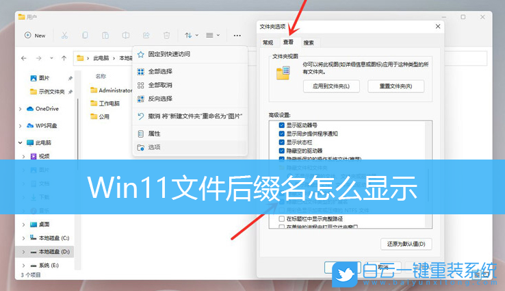 Win11,文件后綴名,文件擴(kuò)展名步驟